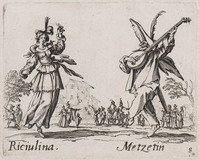 KG 10711
<br/>
Riciulina en Metzetin ("Sfessania")
<br/>
<em>Callot, Jacques (1592 - 1635)</em>